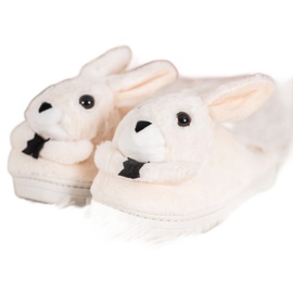 SHELOVET Chaussons lapins blanche