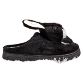 SHELOVET Chaussons lapins noir