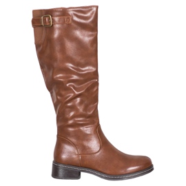 Abloom Bottes hautes avec zircone cubique brun Abloom Bottes hautes avec zircone cubique brun