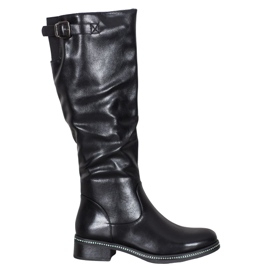 Abloom Bottes hautes avec zircone cubique noir