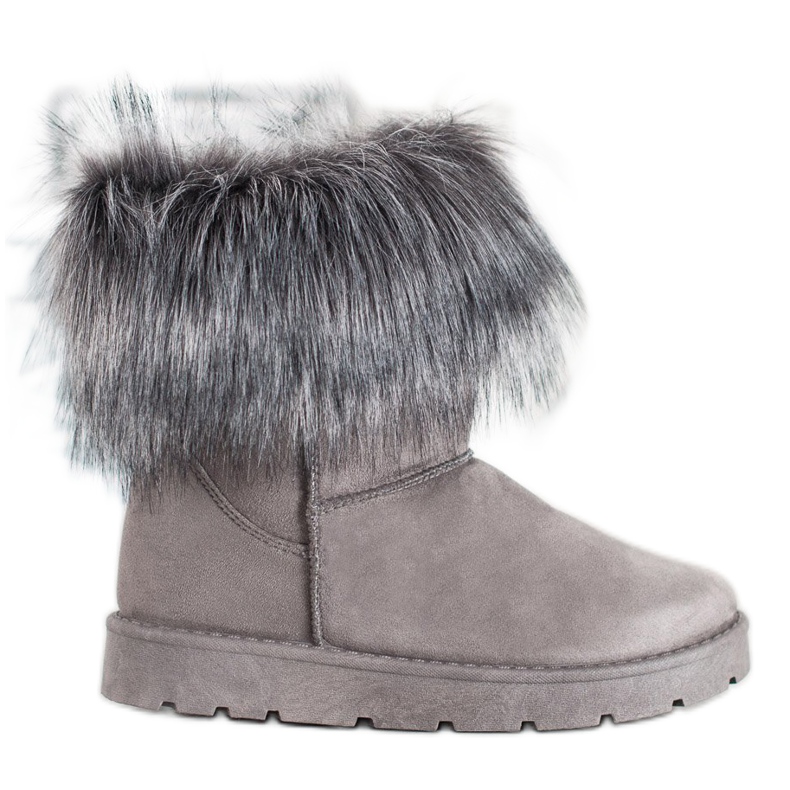 SHELOVET Mukluki gris avec fourrure SHELOVET Mukluki gris avec fourrure