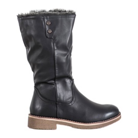 SDS Bottes avec tige enroulable noir