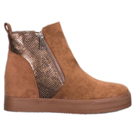 Bestelle Bottes À Motif Serpent brun Bestelle Bottes À Motif Serpent brun