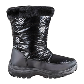 SHELOVET Bottes de neige confortables avec fourrure le noir
