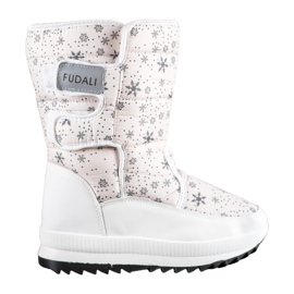 SHELOVET Bottes de neige velcro blanc