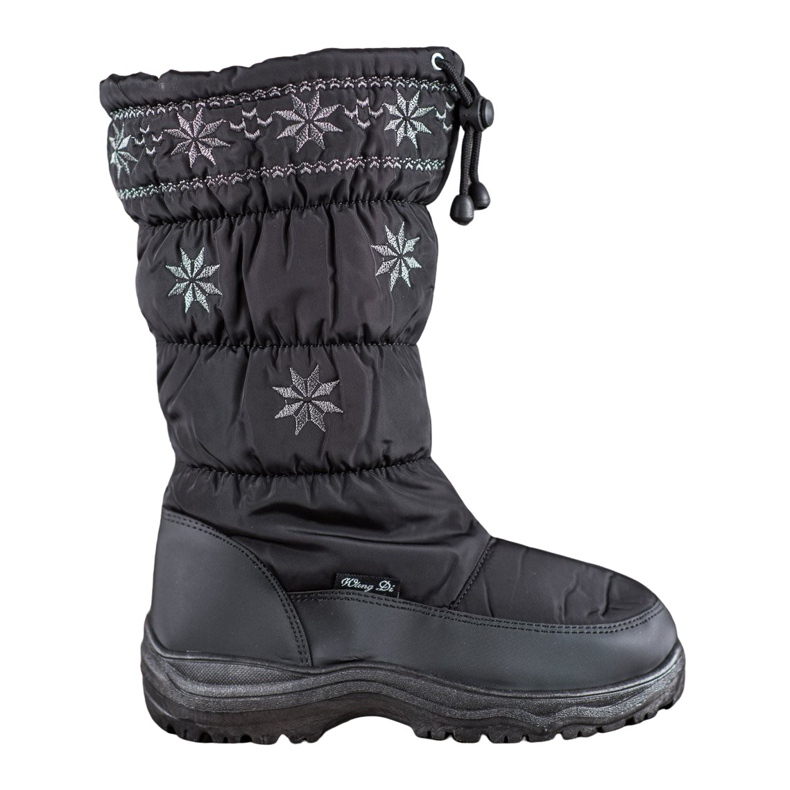 SHELOVET Bottes de neige à enfiler le noir