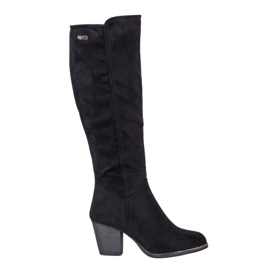 J. Star Bottes confortables sur un poteau le noir