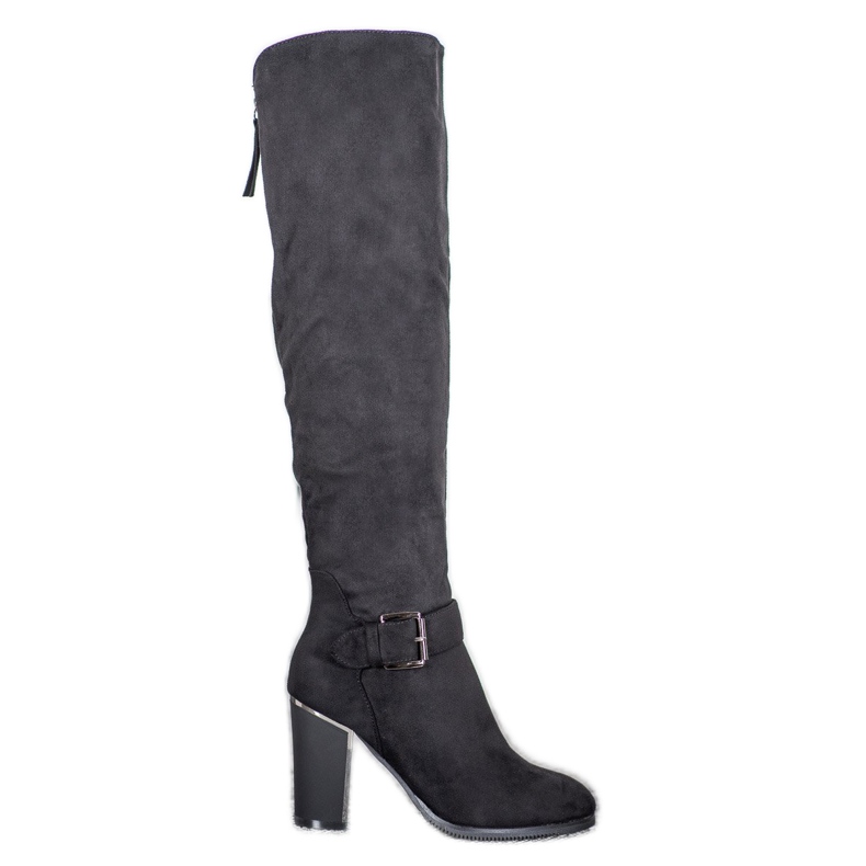 SDS Bottes élégantes avec boucle le noir SDS Bottes élégantes avec boucle le noir