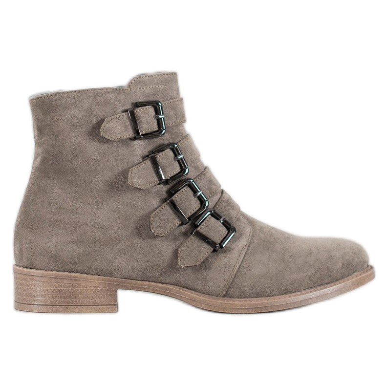 Sergio Leone Bottines En Daim Avec Boucles kaki