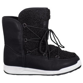 Small Swan Bottes d'hiver en peau de mouton noir