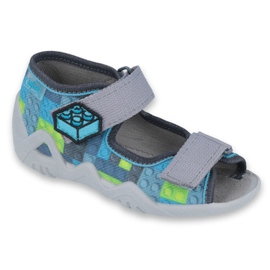 Chaussures enfant Befado jaune 250P093 bleu gris multicolore