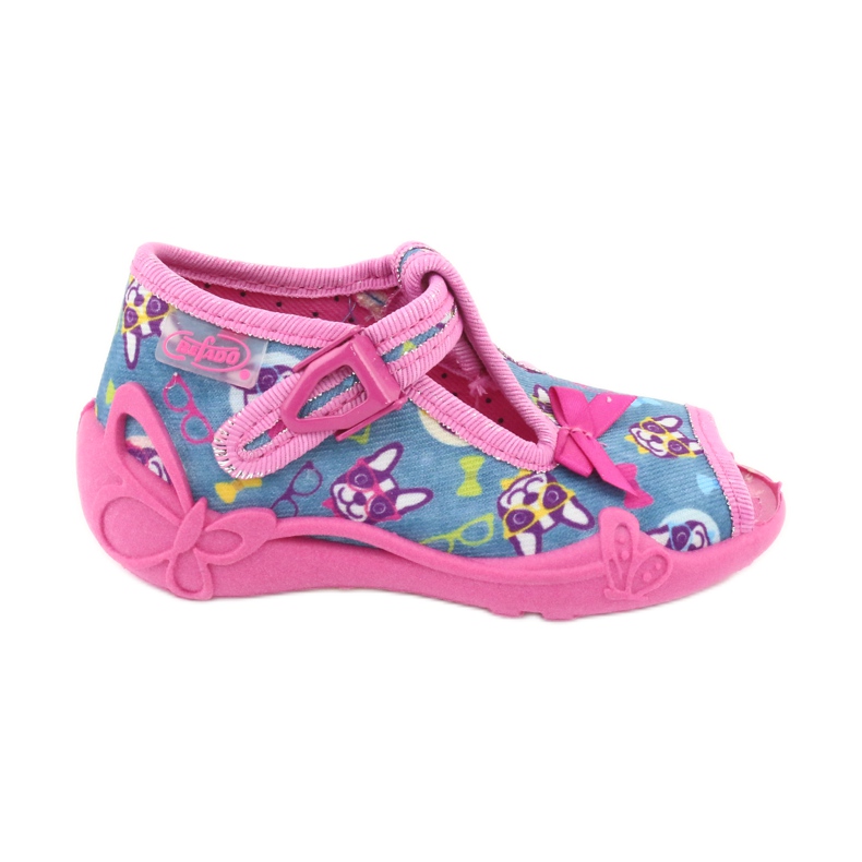Chaussures enfant Befado rose 213P113 bleu multicolore