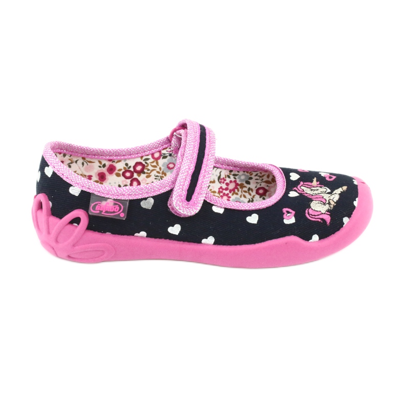 Chaussures enfant Befado 114X355 le noir rose multicolore