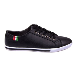 Baskets Avec Drapeau Italie 380 Noir