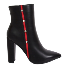 Bottines noires à talons NS063P Noir le noir