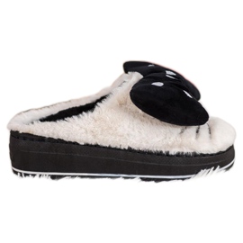 Seastar Pantoufles Sur La Plateforme blanc noir