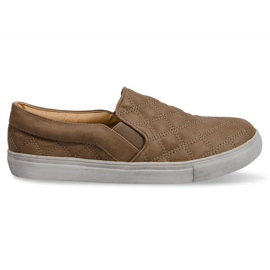 Sneakers matelassées à enfiler sur 9033 Kaki vert