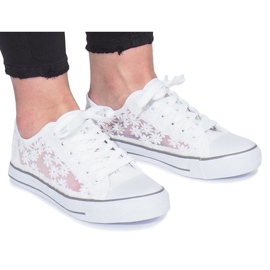 Baskets ajourées beiges Impress blanc