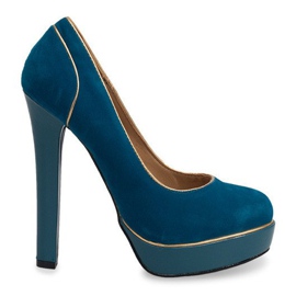 Escarpins Classiques Sur La Plateforme 805 Bleu vert