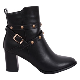 Bottines noires à talon 7968-GA Noir