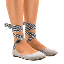 Ballerines roses à nœud Acro gris