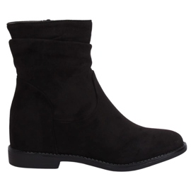 Bottes noires sur un talon compensé caché 2C8AX7680-1 Noir