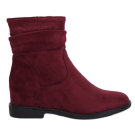 Bottes sur un talon compensé caché 2C8AX7680-1 Bordeaux rouge