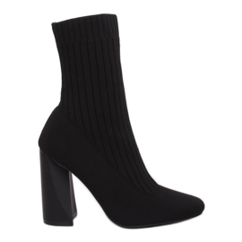 Noir X8037 Bottines chaussettes noires le noir jaune