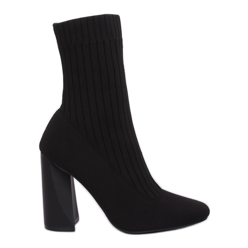 Noir X8037 Bottines chaussettes noires le noir jaune