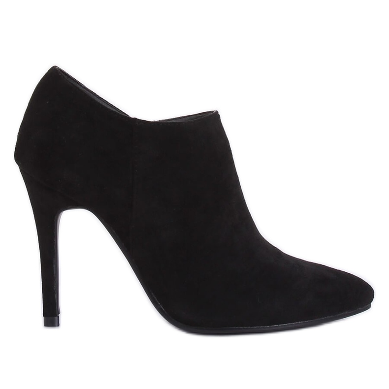 Chaussures en daim noir sur talon aiguille TX-1850 Noir le noir