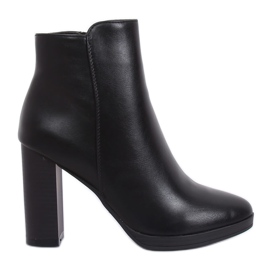 Bottines à talons noires BM-9091 Noir