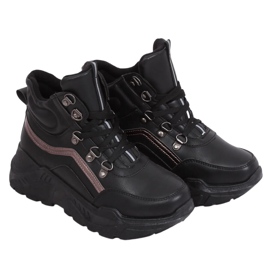 Chaussures de sport montantes noires B0012-SP Noir