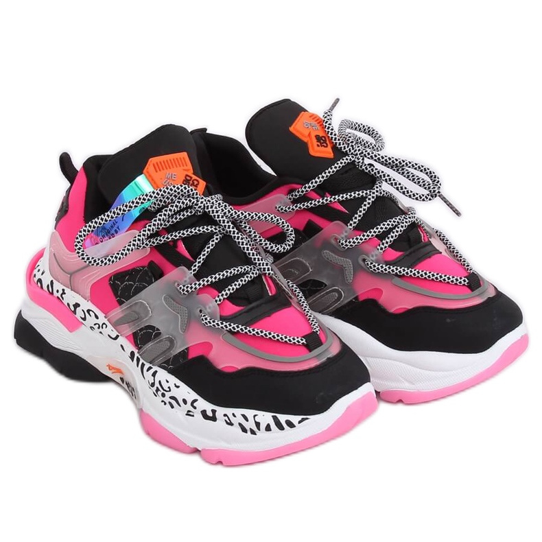 Baskets LA65P Fushia le noir rose multicolore