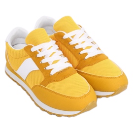 BL189P Chaussures de sport jaune miel blanche