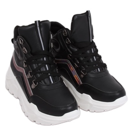 Chaussures de sport montantes noires RB-3348 Noir le noir