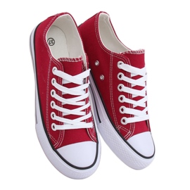 Baskets classiques pour femmes marron 7050Y Wine rouge