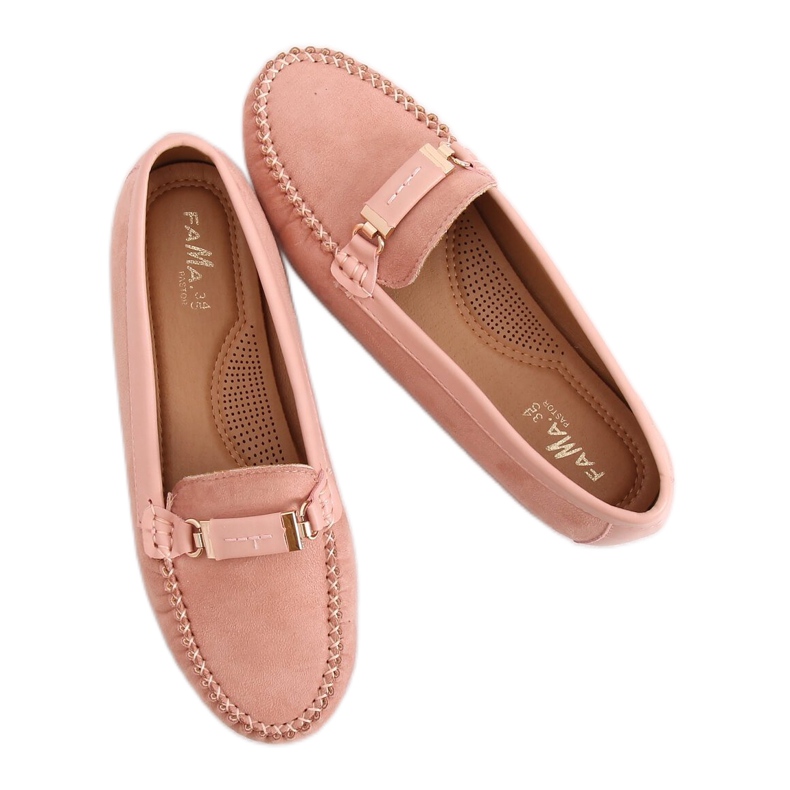 Rose Mocassins Femme FM3024 Rose Rose Mocassins Femme FM3024 Rose