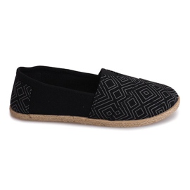 Espadrilles en lin B211-2 Baskets noires le noir