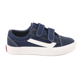 Baskets Velcro AlaVans Atletico 18081 marine blanc bleu marine