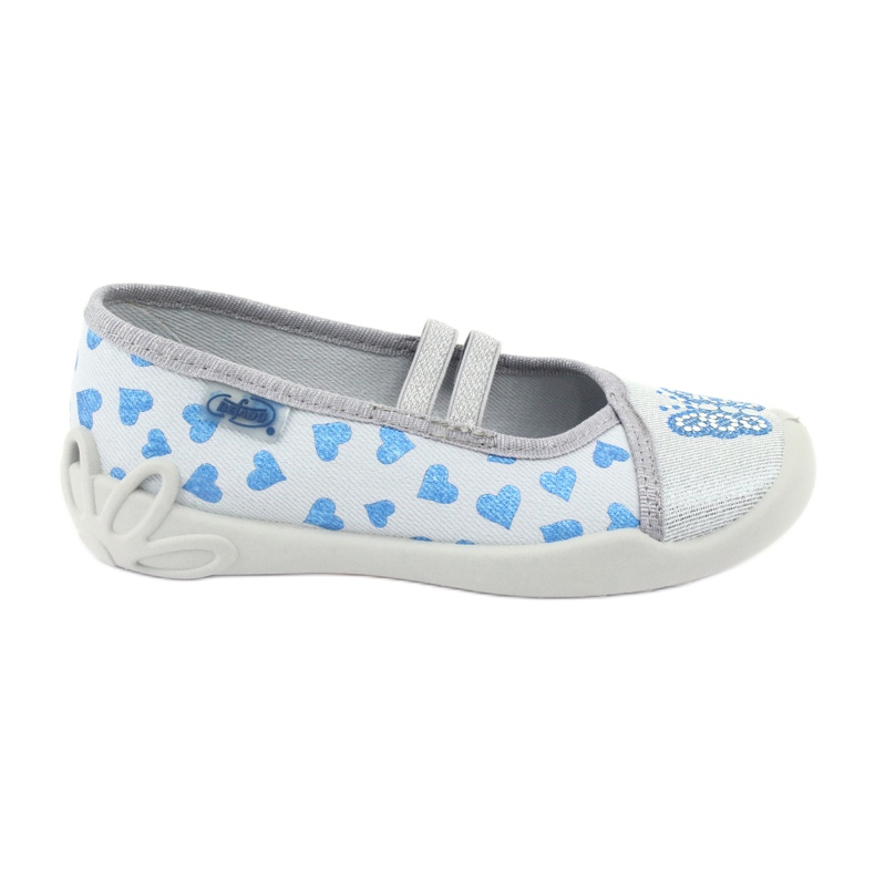 Chaussures enfant coeurs Befado 116X267 bleu gris