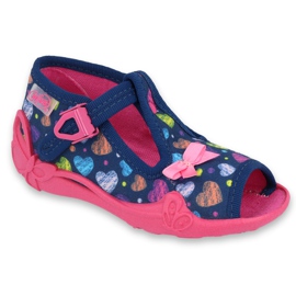 Chaussures pour enfants Befado 213P118 bleu marin rose multicolore