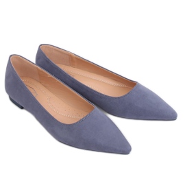 Ballerines pointues bleues A822 Bleu