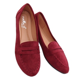 Mocassins femme bordeaux B2030 Wine rouge