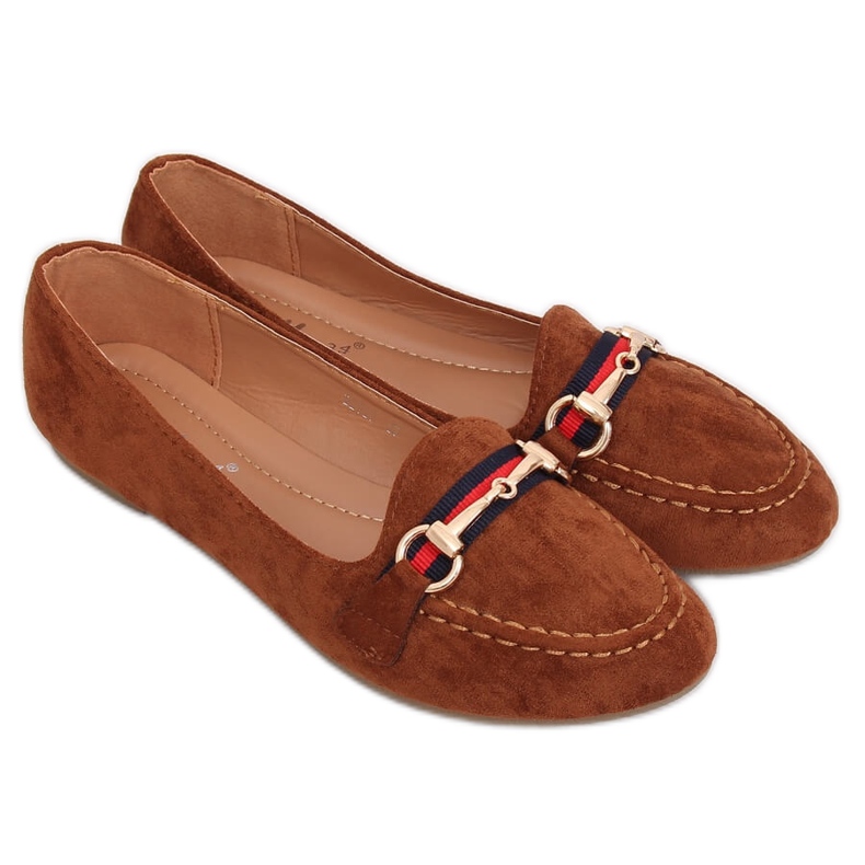 Mocassins femme camel B2027 Camel brun