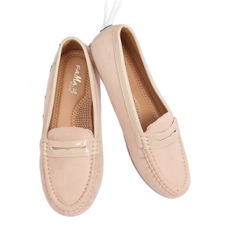 Mocassins femme beige FM2958-3 Beige Mocassins femme beige FM2958-3 Beige