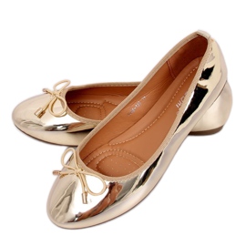 Ballerines en or métallisé 9988-139 Qualité Gold II doré