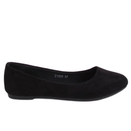 Ballerines unies noires Z1005 Noir le noir