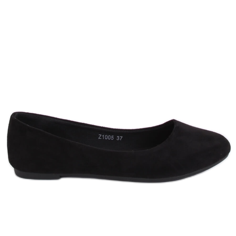 Ballerines unies noires Z1005 Noir le noir