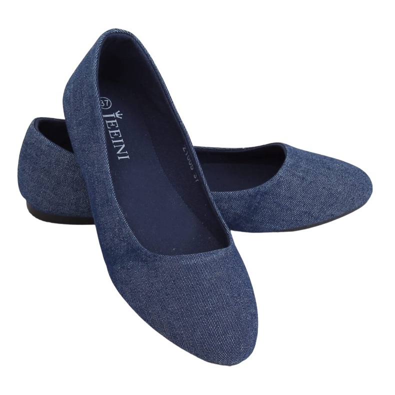 Ballerines lisses bleu marine Z1005 Navy