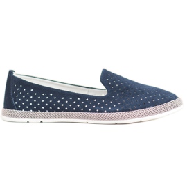 Goodin Seigneurs ajourés en cuir bleu marine